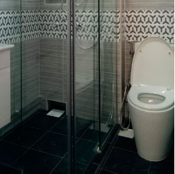 Gray Toilet Renovation - Housing Design Contractor
